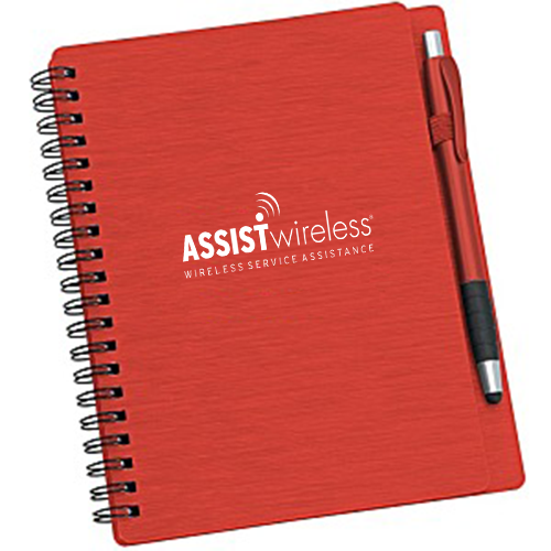 Assist Wireless Branded Notebook and Stylus